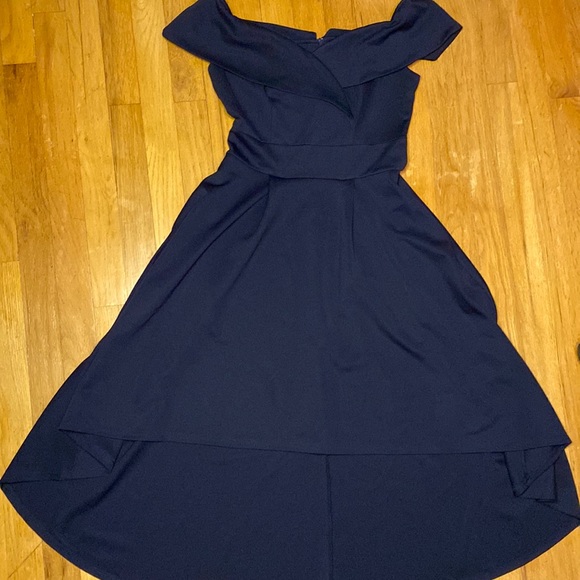 Jasambac | Off Shoulder High Low Cocktail Dress - Picture 6 of 6